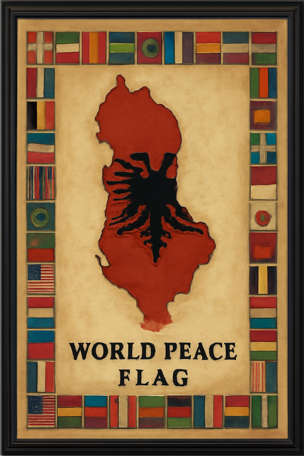 World Peace Flag — Albania