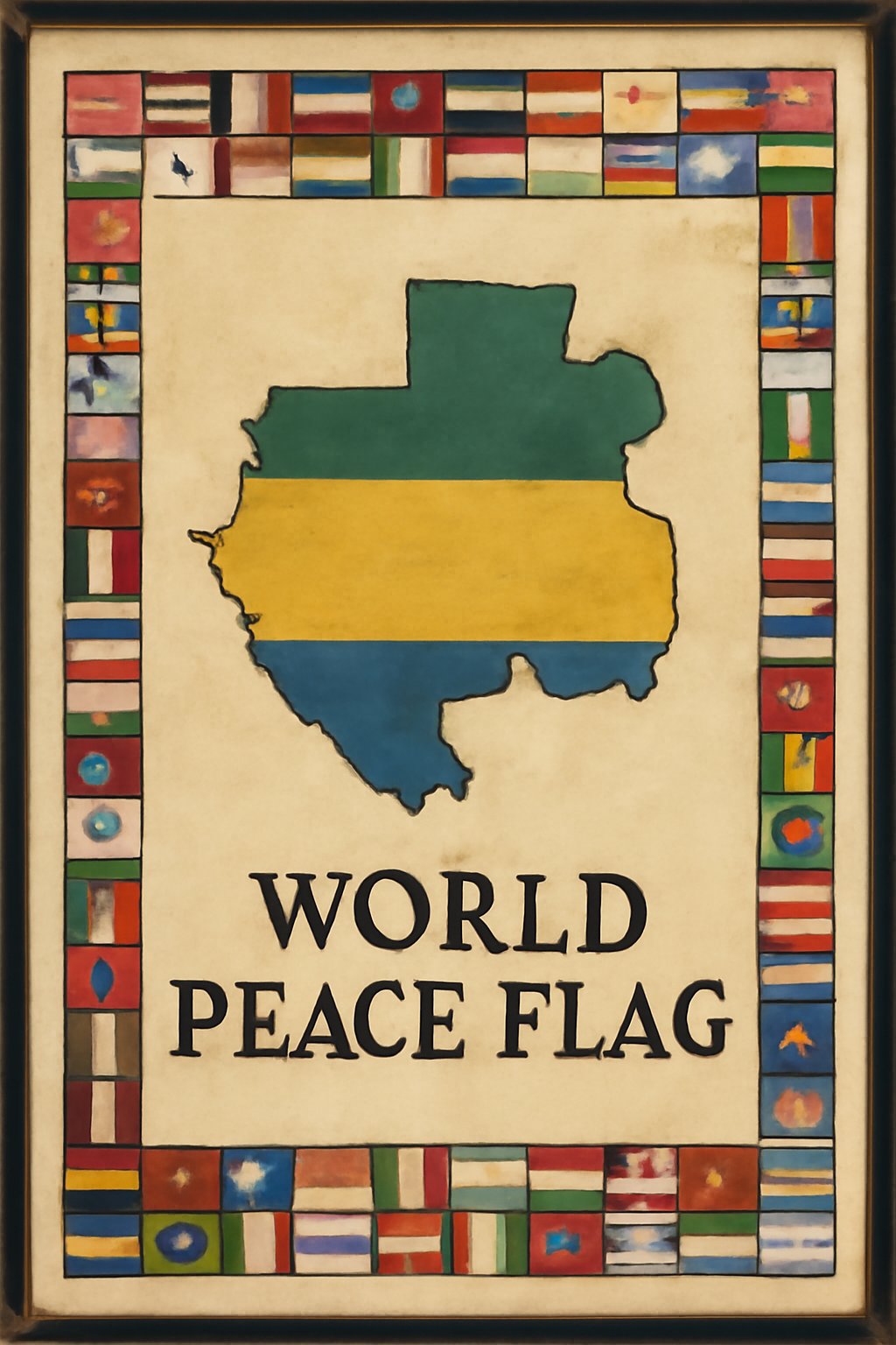 World Peace Flag — Gabon