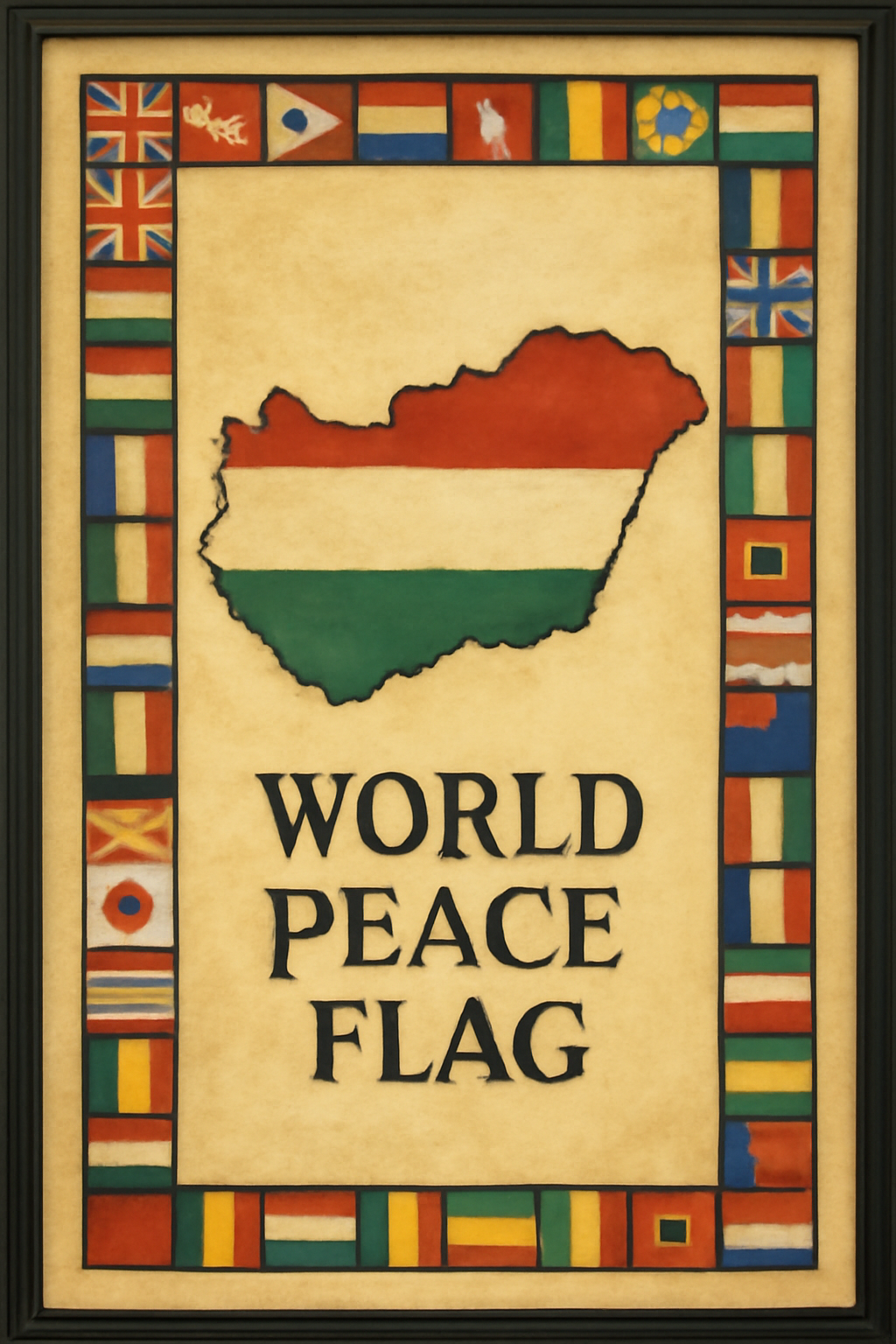 World Peace Flag — Hungary