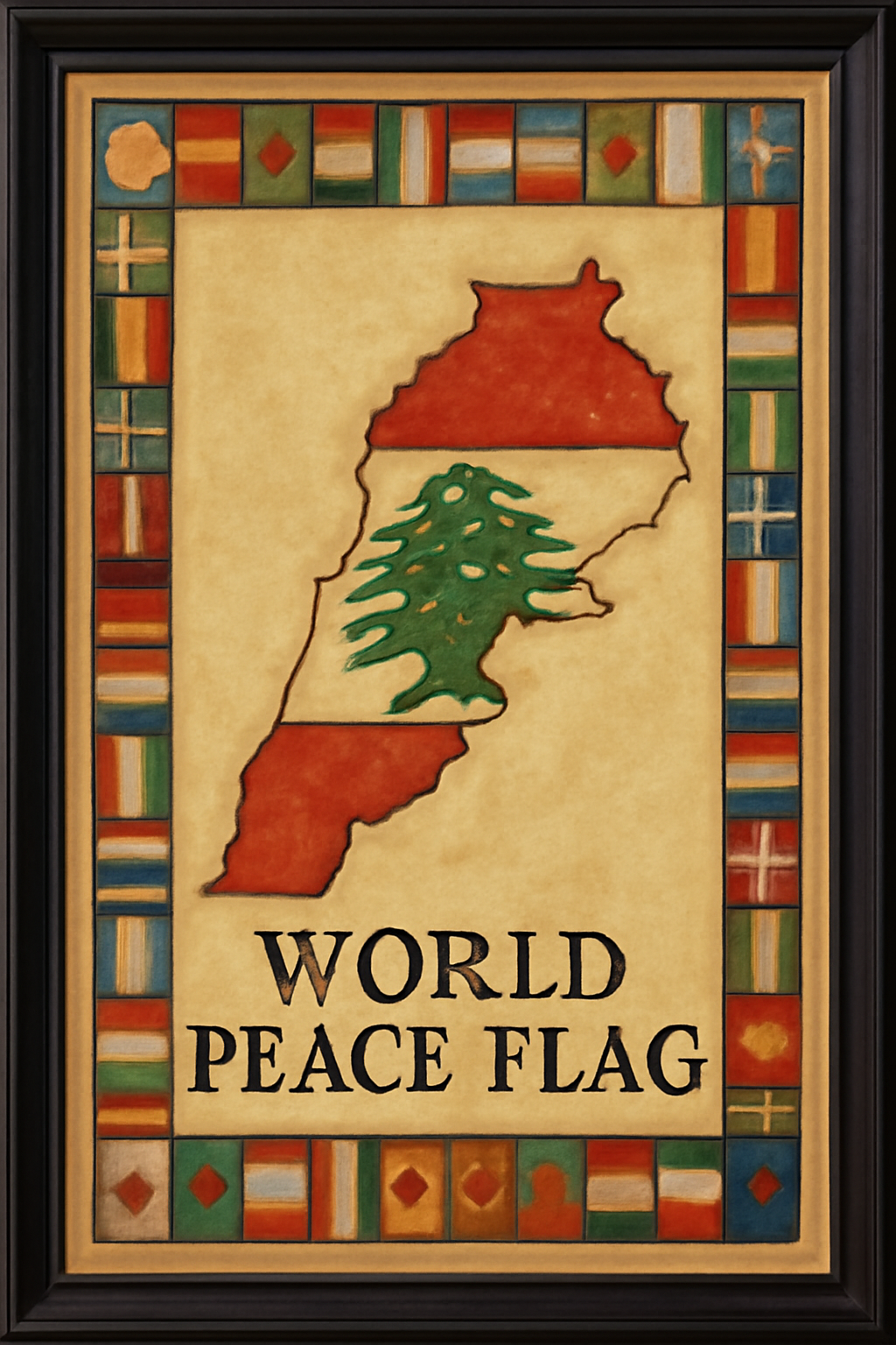 World Peace Flag — Lebanon
