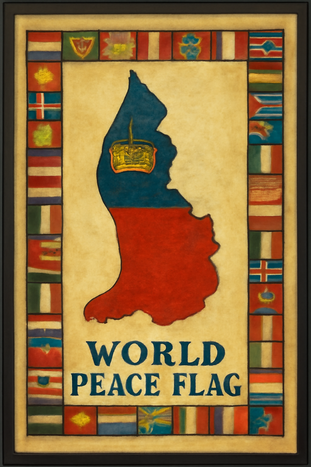 World Peace Flag — Liechtenstein