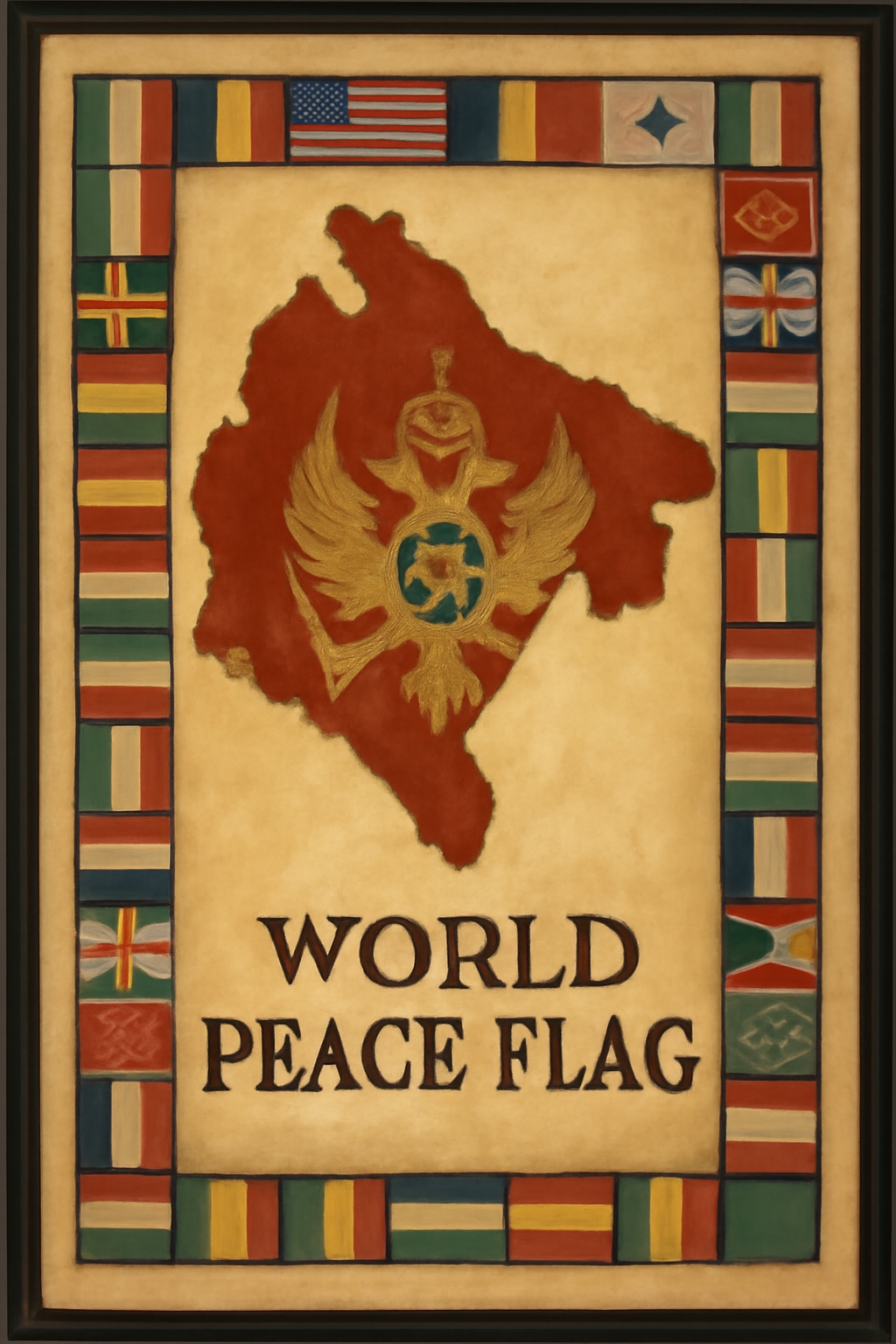 World Peace Flag — Montenegro